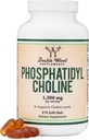 Phosphatidylcholine 1 200mg – 210 Softgels – Version améliorée du tournesol et de la lécithine de soja (suppléments Choline) - Non-OGM et sans gluten pour soutenir la santé du cerveau par Double Wood