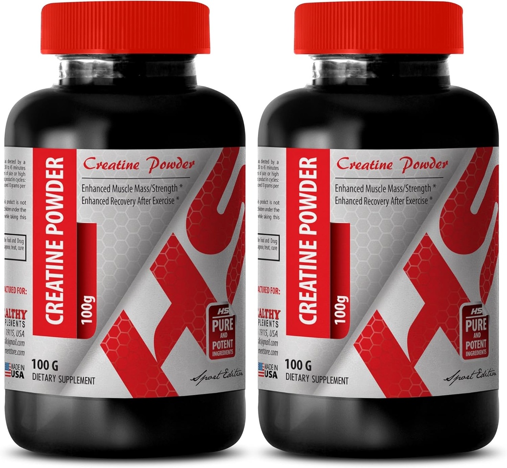 Body Builder en poudre - CREATINE en poudre 100G - Creatine Build Muscle - 2 bouteilles (poudre)