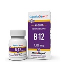 Source supérieure Pas de shot vitamine B12 méthylcobalamine 2 500 mcg, Dissoudre rapidement les comprimés microLinguaux, 90 Compte, forme active de B12, supporte la production d'énergie, support du système nerveux, non-OGM