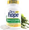 Beta 1,3D Glucan 200mg 60 Capsules de Veggie - pour le bien-être immunitaire - Supplément de formule propre - 2 Capsules/jour, 1 mois - Fabriqué aux États-Unis
