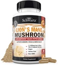 BioSchwartz Organic Lions Mane Supplément Capsules (90 Nombre) 2100mg Lions Mane Champignons avec BioPerine pour Absorption Max, Composé actif Vérifié, Suppléments Cerveau Nootropique pour Mémoire et Focus
