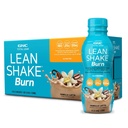 GNC Lean Shake Burn avec de la caféine, Gestion du poids cliniquement prouvé, Prêt à boire substitut de repas, 25g de protéines avec zéro sucre ajouté, Vanilla Latte, Pack de 12