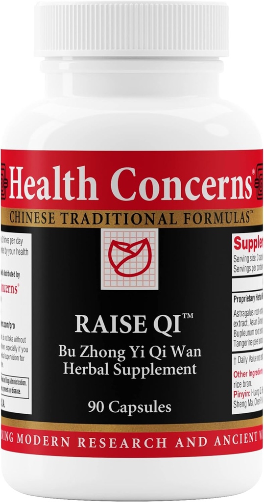 Problèmes de santé Augmenter Qi – Soutien du système énergétique et immunitaire – Bu Zhong Yi Qi Wan Formula – Astragalus, Ginseng & Dong Quai Herbal Supplément pour la faiblesse, la digestion et Yang Qi Balance – 90 Capsules