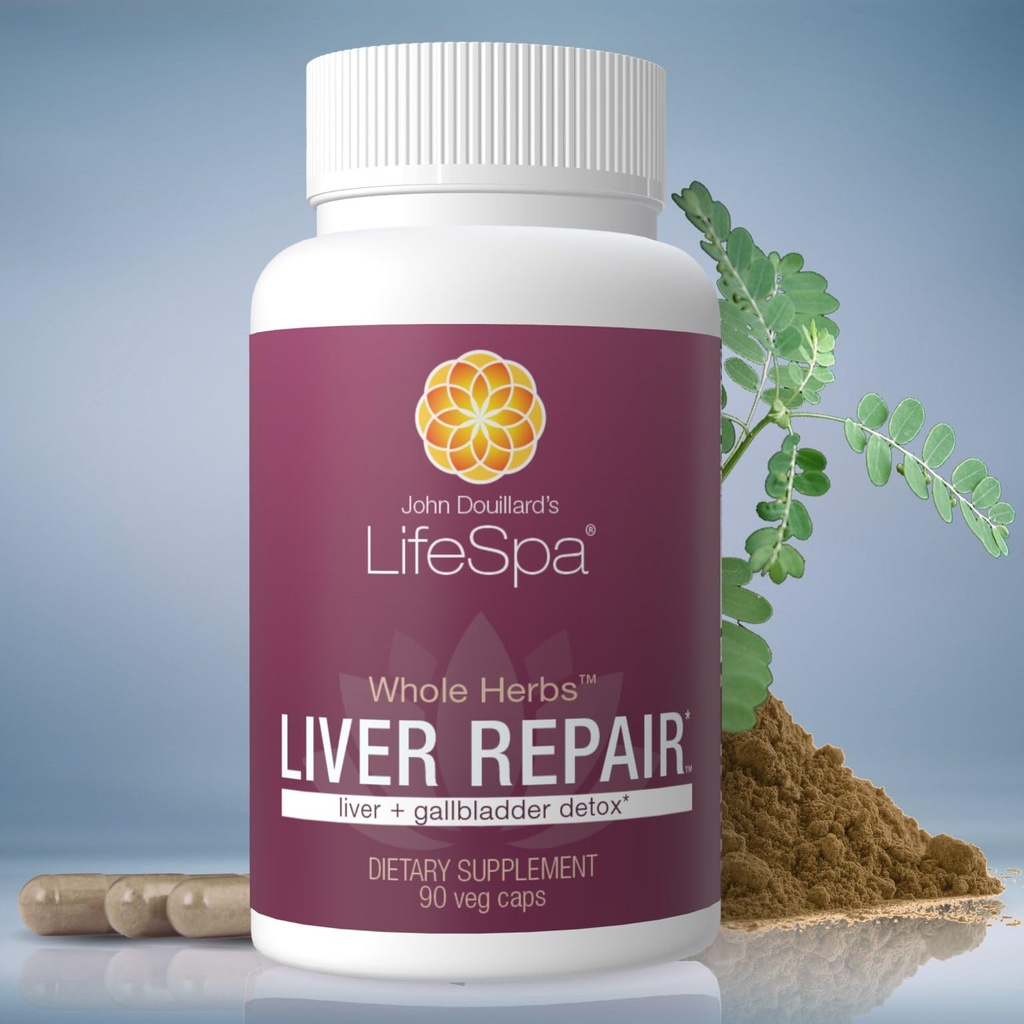LifeSpa Whole Herbs Liver Repair | Liver Detox | Liver Cleanse and Repair | Health Supplements for Liver Health | Supports Liver and Gallbladder Detox | 90 Capsules | 475mg