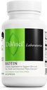 DAVINCI Labs Biotin - Soutient la santé de la peau et des cheveux, la fonction Flore intestinale* - Supplément alimentaire avec la vitamine C et le calcium comme carbonate de Ca - Végétarien - Sans gluten - 60 capsules