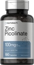 Horbäach Zinc Picolinate 100mg.180 Capsules à haute puissance.