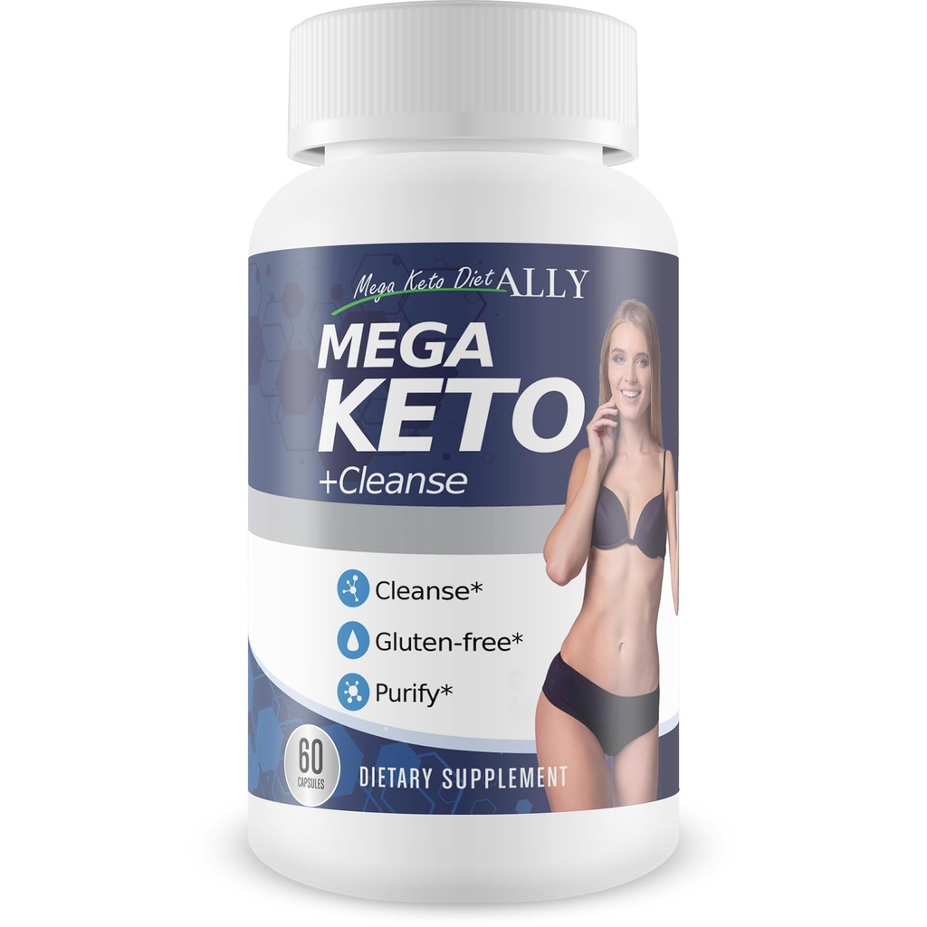 Mega Keto Diet + Cleanse - Aide à la réduction de la bloate de Gut - Blast Out Carbs pour soutenir le nettoyage de la kétose - Digestive Cleansing Ketogenic Support - Body Cleanse & Liver Cleanse - Aide à la santé globale