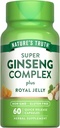 Nature's Truth Super Ginseng Complex, 60 Capsules avec Royal Jelly, sans OGM et supplément sans gluten