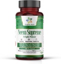 Capsules Suprêmes Aura Neem Organiques. 150 gélules. Complexe Triple - Max Strength Pure High-Potency Azadirachta Indica Capsule. Antioxydant naturel, santé de la peau, soutien immunitaire abondant.