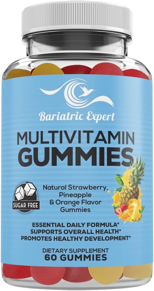Expert bariatrique Gummies sans sucre multivitamine – Supplément diététique rapide pour les adultes post chirurgie bariatrique, nutritionniste recommandé, 60 Compte
