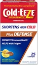 Cold-Eeze Plus Défense Manuka Miel naturel Lemon Zinc Lozenges, remède homéopathique à froid, raccourcit les symptômes du rhume, favorise la santé immunitaire, Sambucus Nigra, Echinacea et Rose HIPS, 25 Ct.