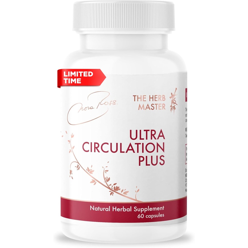 Nora Ross Ultra Suppléments de circulation – Suppléments d'oxyde nitrique santé pour les hommes et les femmes – Soutien du cœur et de la circulation sanguine en santé – Supplément d'oxygène nitrique – 60 capsules