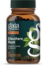 Gaia Herbes Eleuthero Root - Soutien énergétique, endurance et mentale - Eleuthero Root (Ginseng sibérien) Supplément à base de plantes Adaptogènes - 60 Capsules Phyto liquides végétaliens (30 jours)