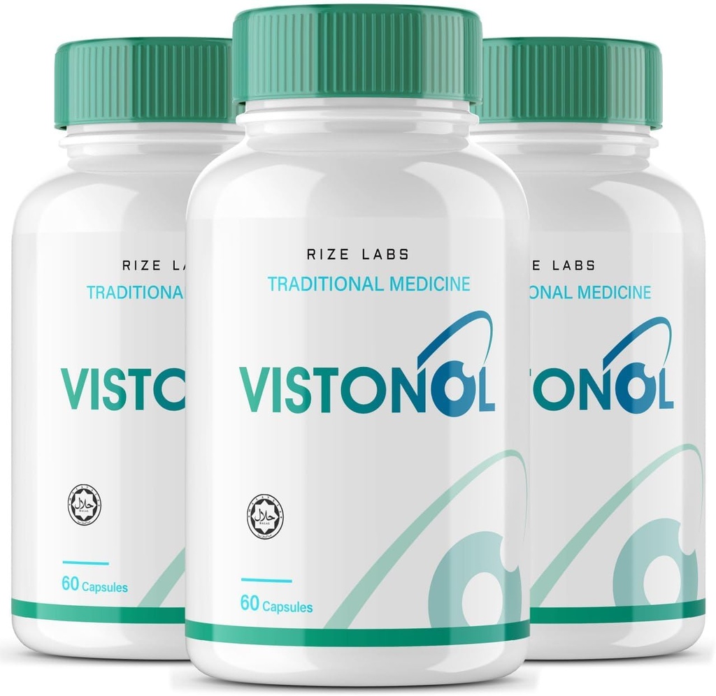 ize labs Vistonol Vision Supplement, Capsules tout-naturelles pour l'amélioration rapide de la santé et une meilleure capacité de cibler, soutenir les fonctions oculaires saines - Pack de 3(180 Capsules)