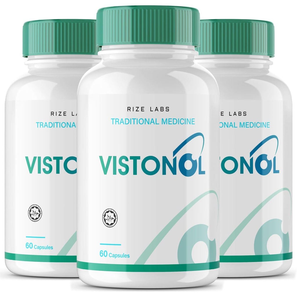 ize labs Vistonol Vision Supplement, Capsules tout-naturelles pour l'amélioration rapide de la santé et une meilleure capacité de cibler, soutenir les fonctions oculaires saines - Pack de 3(180 Capsules)