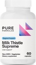 PureFormulas Thistle Lait Supreme 250 mg – Santé hépatique et antioxydant – Capsules végétales non OGM – 60 Nombre