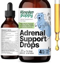 Des gouttes de soutien adrénal pour chiots pour chiens - Extrait de racine d'Ashwagandha et Ginseng pur pour support énergétique - Supplément calmant pour chiens de toutes races et tailles - 4 fl oz
