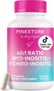 Supplément Inositol Rose Stork pour les femmes – 40:1 Myo-Inositol & D-Chiro Inositol – Hormone Balance, Fertilité et Soutien Ovarien – Régularité du cycle et bien-être métabolique, 30 portions