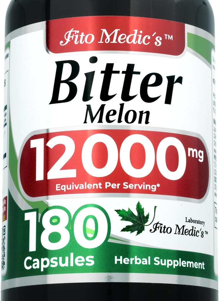 Labo de FITO MEDIC Extrait de mélône amère 600 mg (20:1 Concentré) par portion de 3 capsules.