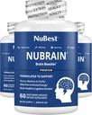 NuBrain - Advanced Brain Booster - Améliorer la mémoire, la concentration et la clarté avec la vitamine B6, Ginkgo Biloba, Bacopa Monnieri et plus - Supplément cerveau pour les hommes et les femmes - 3 packs