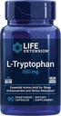 Prolongation de la vie L-Tryptophane, 500 mg, encourage des niveaux de sérotonine sains et favorise le sommeil, l'humeur, la réponse au stress et la satiété, sans gluten, non-OGM, végétarien, 90 capsules