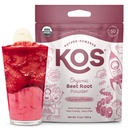 KOS Bio Beet Root Powder, USDA Certifié - Ingrédient de betterave à base de plantes superalimentaires pour l'augmentation de l'endurance, la circulation - Non-OGM, sans soja et sans gluten, 50 portions Sac