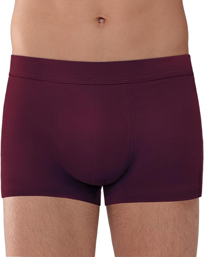 Sous-vêtements pour hommes Incontinence Lavable 2,3 oz Absorbency Slips de boxeur anti-dérapant Senior Bladder Control Coton 1 Pack (Maroon, XL)