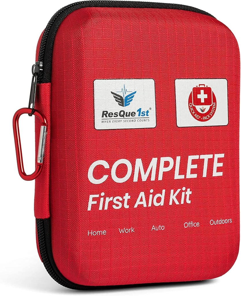 Trousse de premiers soins pour les besoins essentiels de la maison et du voyage - Idéale pour les besoins essentiels de la voiture de secours et du camping - Trousses de premiers soins portables et à l'extérieur - Trousse de premiers soins d'urgence pour les besoins essentiels de la voiture et du voyage routier
