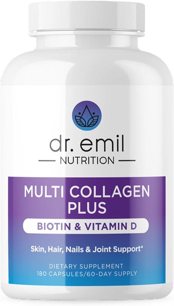 - Oui. EMIL NUTRITION Multi Collagène Peptides Plus Biotine et Vitamine D. Biotine & Collagène Suppléments pour cheveux Peau et ongles