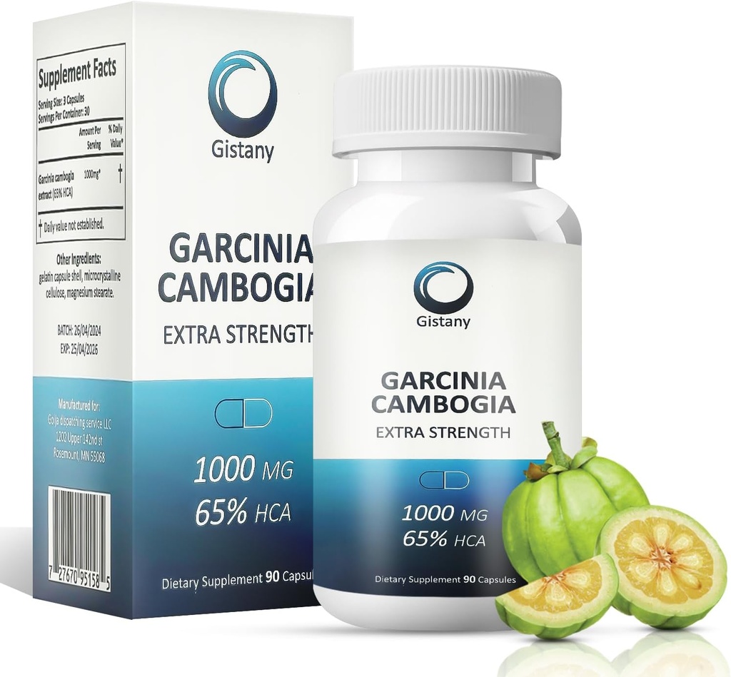 Extra Strength 65% HCA Pure Garcinia cambogia pilules naturelles de perte de poids, pilule de contrôle de l'appétit supplément diététique au contrôle du poids pour les hommes et les femmes