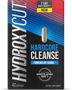 Nettoyer le hardcore hydroxycuté - 42 capsules - Réinitialisation du corps 7 jours pour les hommes et les femmes - Comprend l'extrait de feuille de Senna et le vinaigre de cidre de pomme - 14 portions