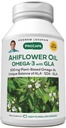 ANDREW LESSMAN Ahiflower Omega-3 avec GLA - 240 Softgels - Source d'acides gras oméga-3 essentiels, équilibrée et à base végétale. Pas de soulèvement, de contaminants ou de mercure. Facile à avaler
