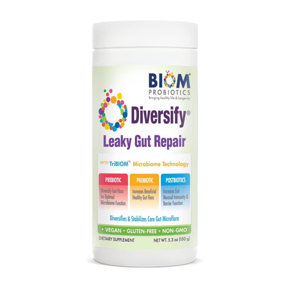 Diversify® Total Gut Health Human Milk Oligosaccharides with prebiotics + Resistant Starch. Precision Probiotic Formula to Help with Leaky Gut. Vegan, Non-GMO Gluten-Free (1 Unit)