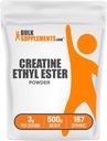 BulkSupplements.com Creatine Ethyl Ester Poudre de HCl - Supplément de créatine, Creatine Ethyl Ester Poudre - Non aromatisé et sans gluten, 3g par portion, 500g (1,1 lb) (paquet de 1)
