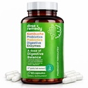 Une dose de complément pour la santé digestive Balance-Gut-USDA-Kombucha, 7 souches probiotiques et prébiotiques pour les enzymes microbiome-digestives pour le soulagement de la digestion-déplacement pour les femmes et les hommes