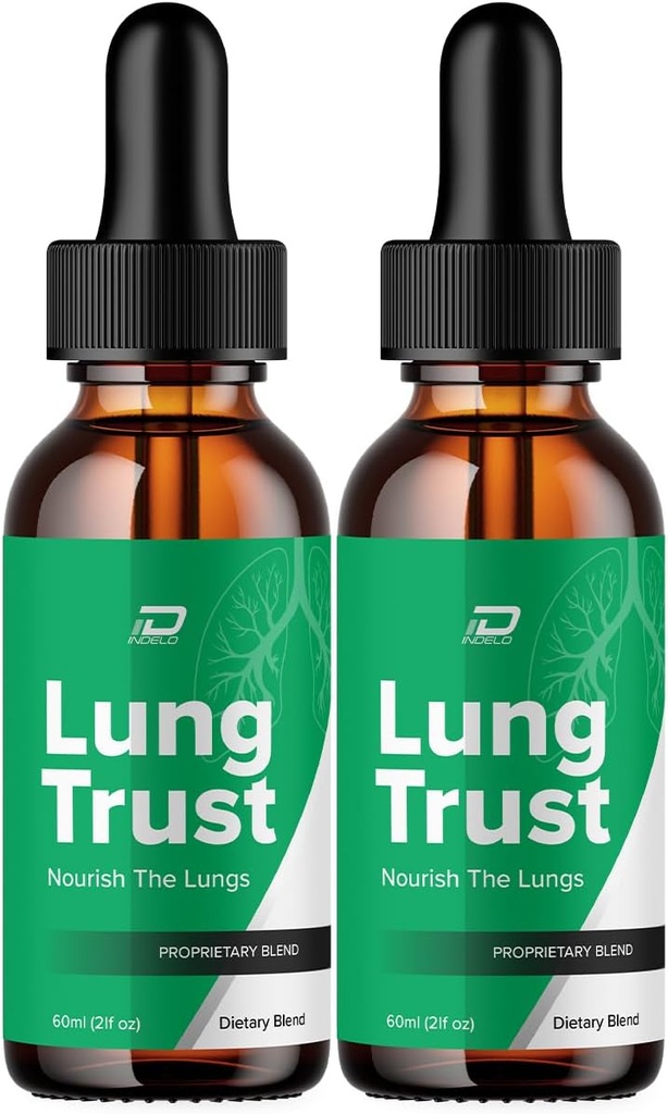 Lung Trust Liquid Supplement, Lung Trust Drops, Lung Trust Advanced Formula Drops - Maximum Strength, LungTrust Drops Support Reviews (2 Pack - 2 mois d'approvisionnement)