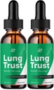 Lung Trust Liquid Supplement, Lung Trust Drops, Lung Trust Advanced Formula Drops - Maximum Strength, LungTrust Drops Support Reviews (2 Pack - 2 mois d'approvisionnement)
