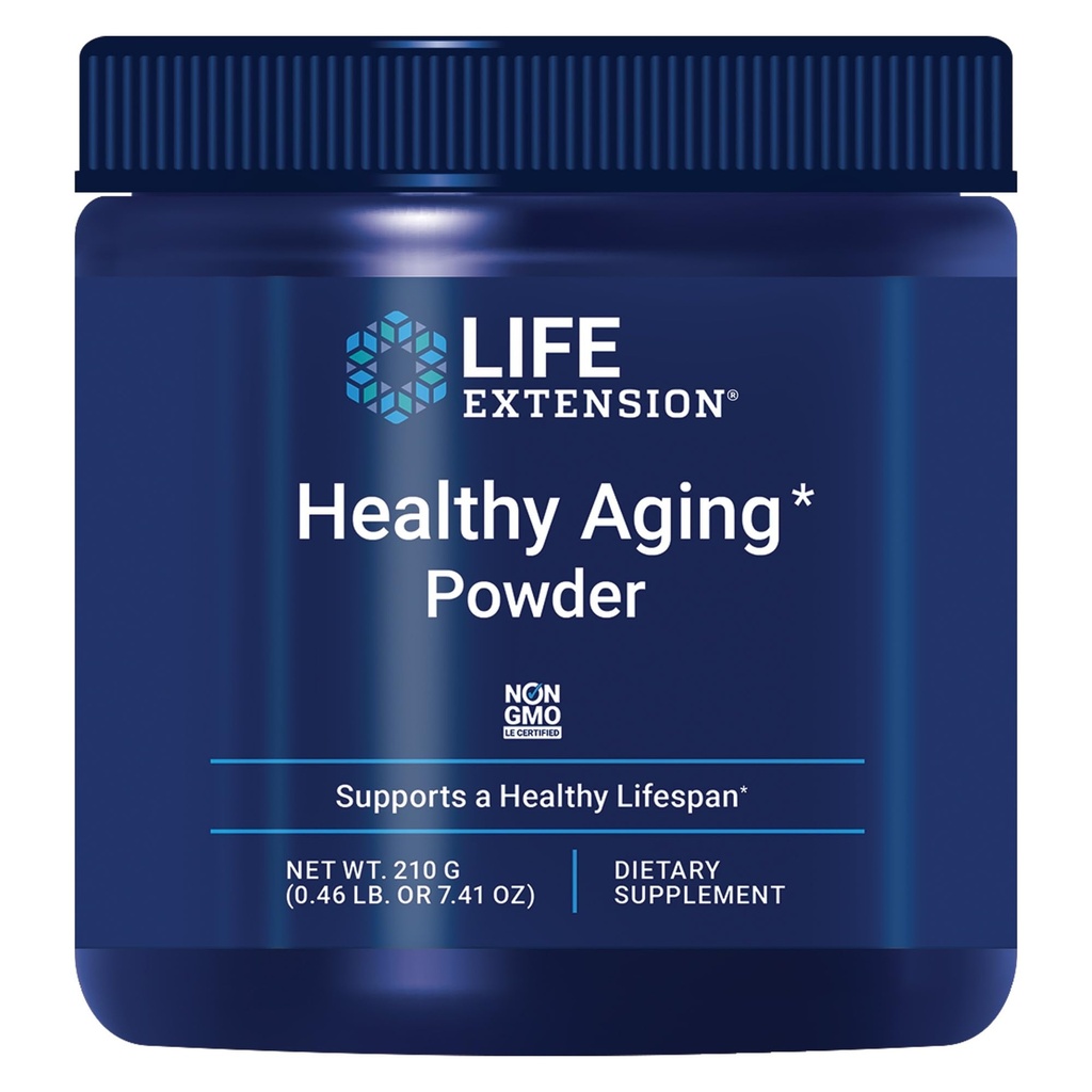 Prolongation de vie Vieillissement en santé Poudre, Supplément sur le vieillissement en santé, Santé du coeur, Santé du cerveau, Performance d'exercice, Taurine, Lithium, spermidine, Mélange de poudre, Non-OGM, Végétarien, 30 portions