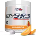 EHP Labs OxyShred Pre Workout Powder & Shredding Supplément - Preworkout Powder with L Glutamine & acétyl L Carnitine, Energy Boost Drink - Wild Melon, 60 portions