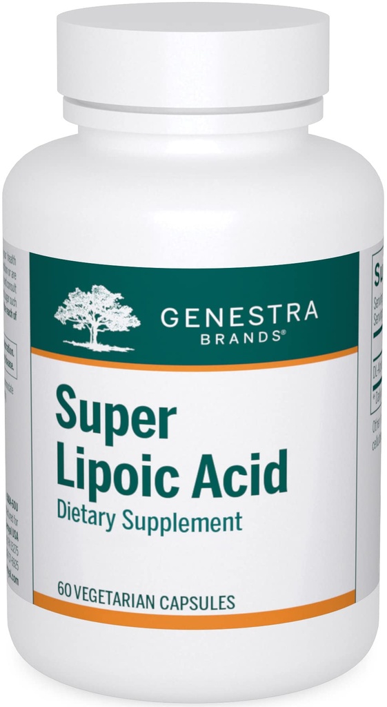 Genestra Marques Super Acide Lipoïque - Acide Lipoïque Alpha pour soutenir le métabolisme et les anxtioxydants - 60 Capsules