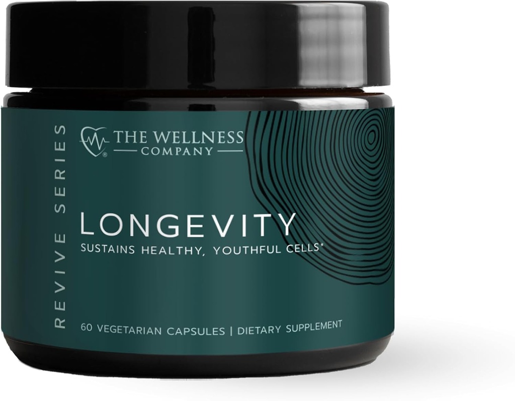 The Wellness Company Longevity – Mitochondria Efficiency, DNA Repair, Cellular Senescense - NR, Lipsomal Glutathion, Resveratrol, Bifidobacterium 15B CFU.