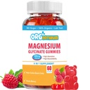 Glycinat de magnésium Gommies 500mg avec L-Thréonate, Vitamine D, B6, Potassium et CoQ10.