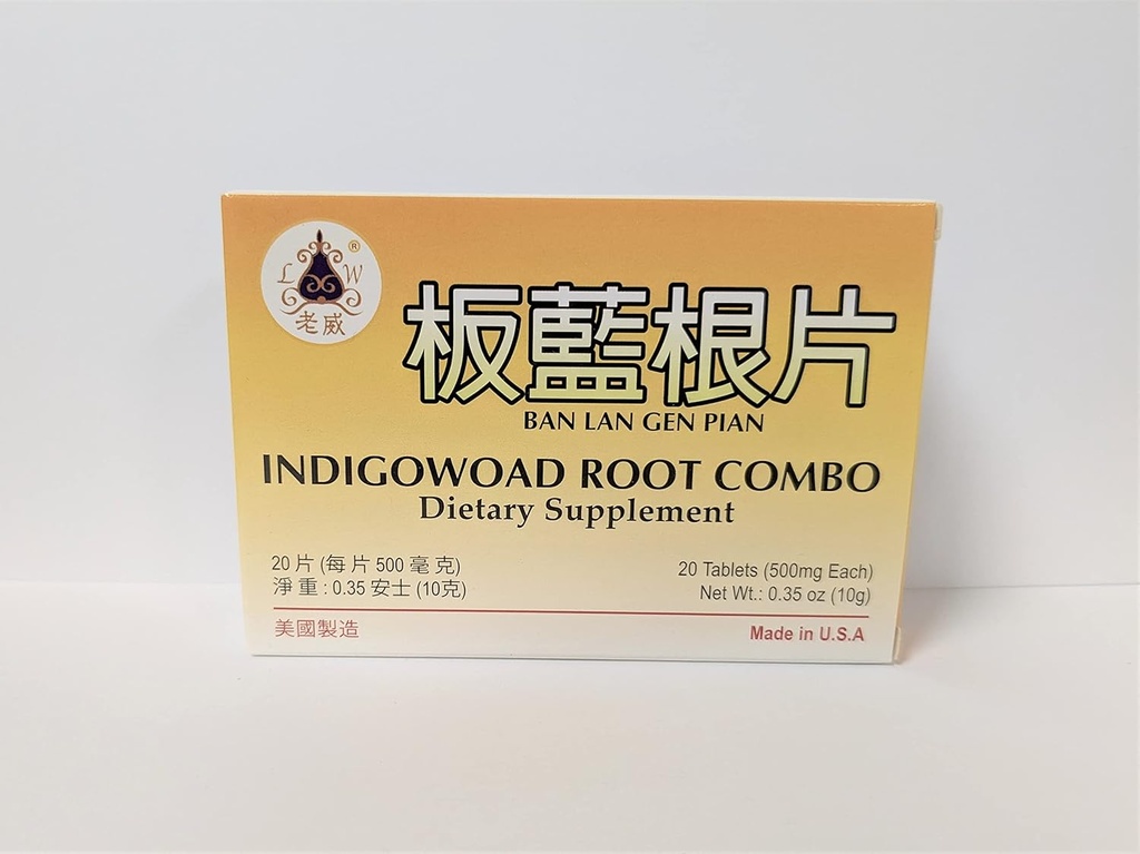 Ban LAN Gen Pian Herbal Supplement Helps for Promote Immune Functions Sore Throat Fever Headache Cough 20 Tablets Made in USA