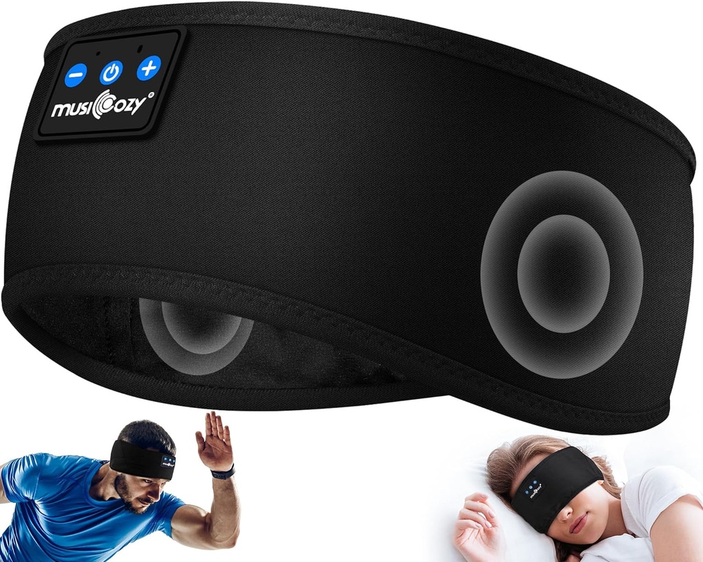 Écouteurs de sommeil Bluetooth 5.4 Bandeau, Sports sans fil Earphones Résistant à la sueur Ecouteurs Sommeil casque avec Ultra-Thin HD Stereo Haut-parleur pour la course d'entraînement Cool Gadgets Cadeaux uniques