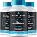 Health Charm, Health Charm Pills, Health Charm Capsules, Health Charm officiel pour les hommes Capsules, Health Charm Supplément Support, HealthCharm Toutes les Pastilles naturelles, 180 Capsules pour 3 mois