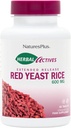 Natures Plus Actifs à base de plantes Riz de levure rouge à libération prolongée 600 mg - 60 comprimés, lot de 2 - Soutient le bien-être général - Végétarien, sans gluten - 120 portions totales