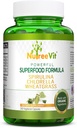NutreeVit Pure 100 % Spiruline biologique + Chlorella + Blé - Powerful Superfood - Capsules de Véggie