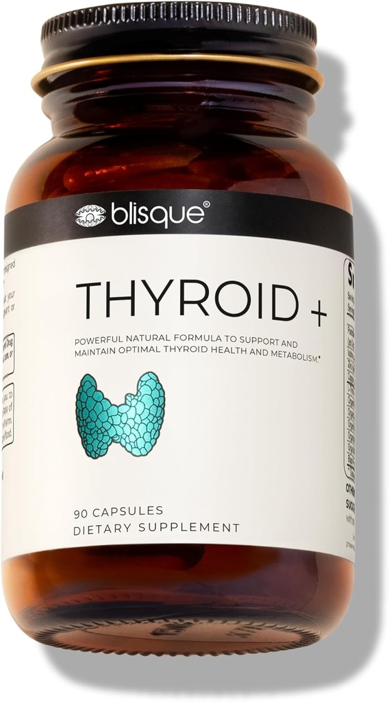 Blisque – Complexe de complément de soutien thyroïde pour stimuler le métabolisme et augmenter l'énergie, la clarté et le focus.