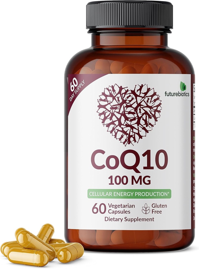 CoQ10 100 MG Production d'énergie cellulaire, 60 capsules végétariennes