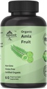 Organic Amla Capsules - Indian Gooseberry for Natural Vitamin C, Support for Skin & Hair 60 Capsules